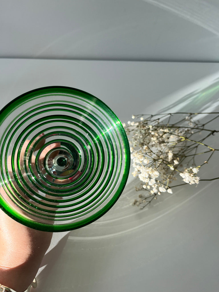 Martini glas, grøn swirl