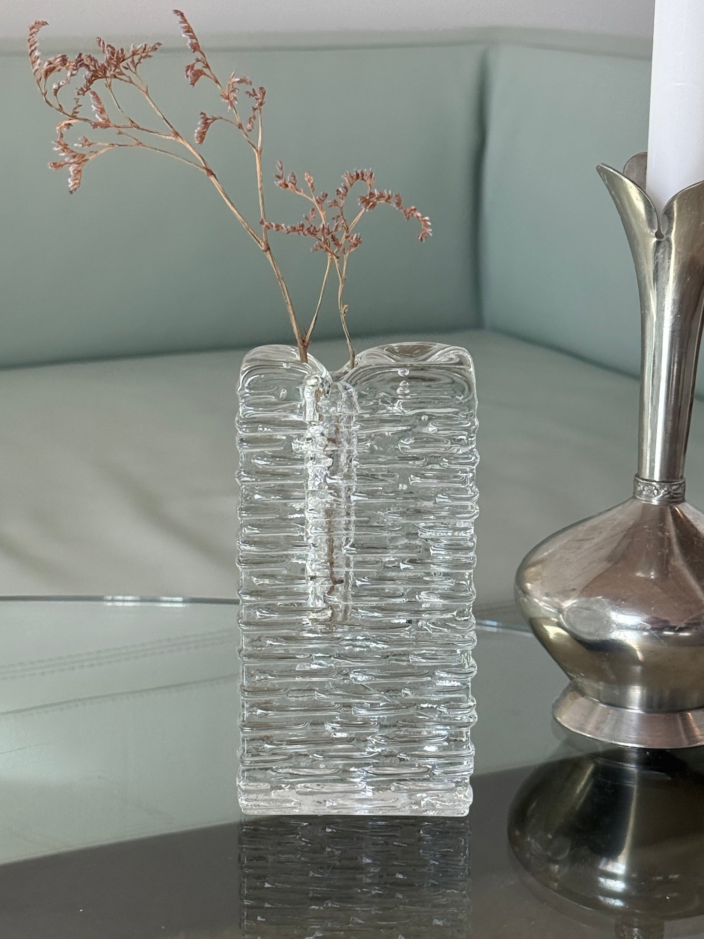 Solifleur vase, struktureret glas