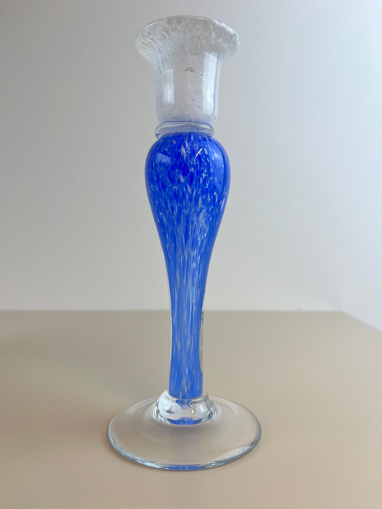 Confetti lysestage, blå/hvid