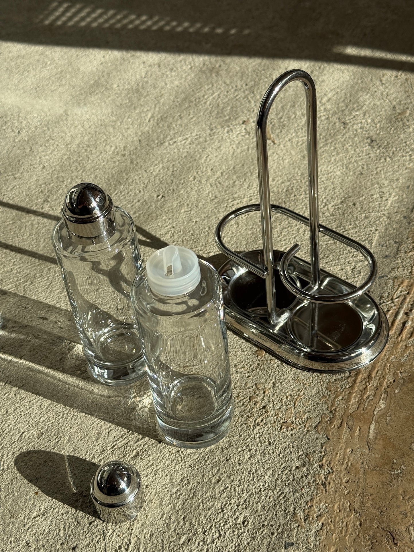 Olie - og eddikesæt, rustfrit stål