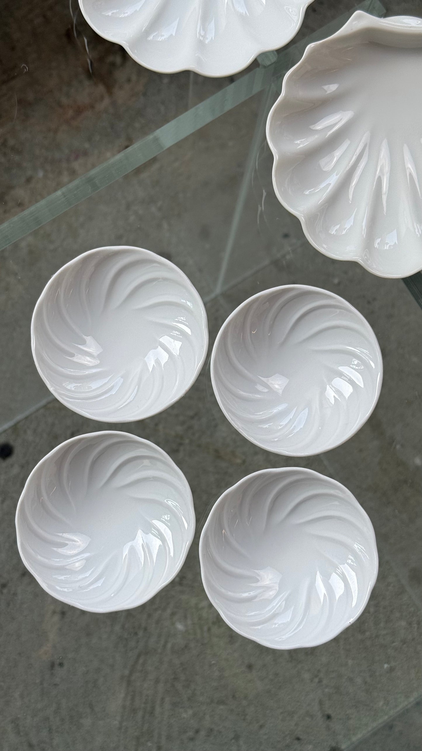 Små porcelænsassietter fra Pillivuyt, 4 stk.