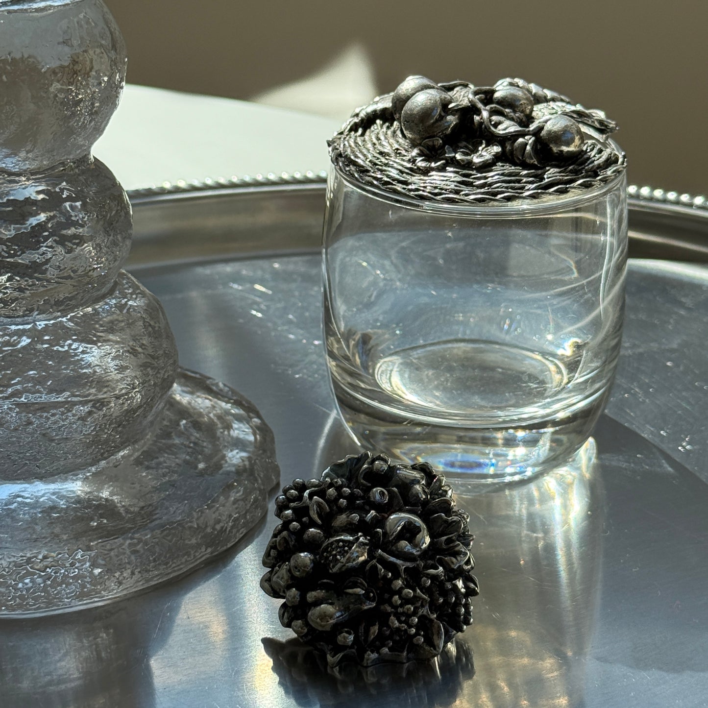 Sølvbelagt vægdekoration