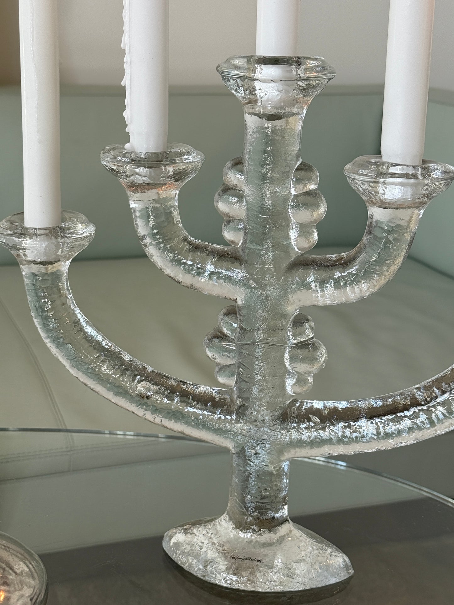 Pukeberg kandelaber, glas