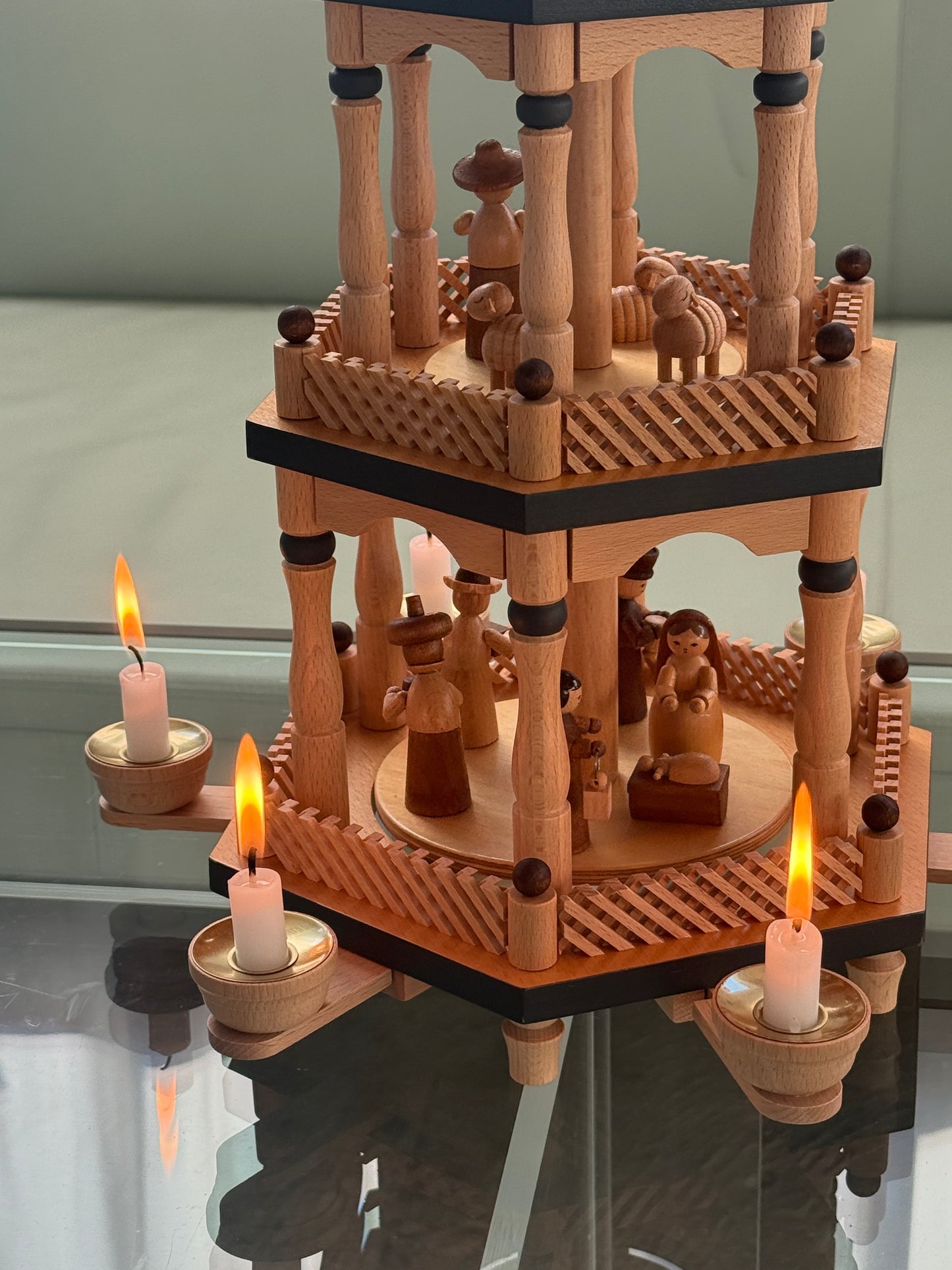 Erzgebirge julepyramide, 3 etager