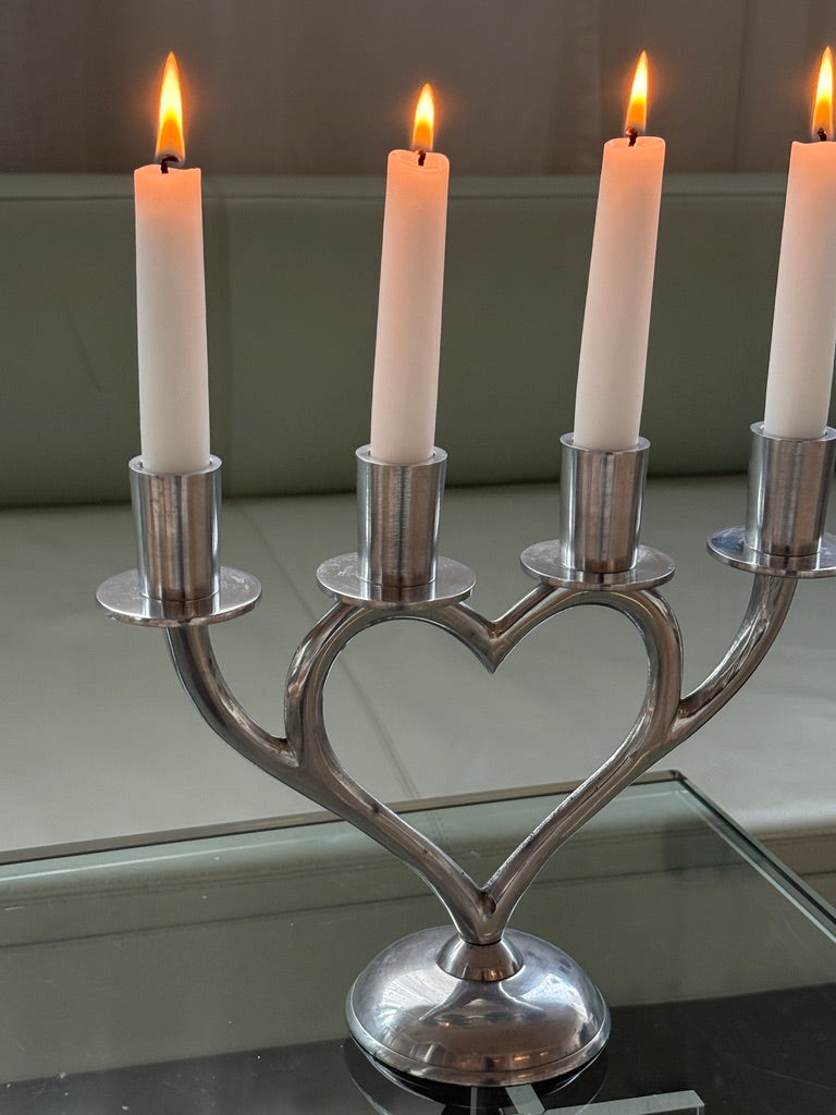 Hjerteformet adventsstage