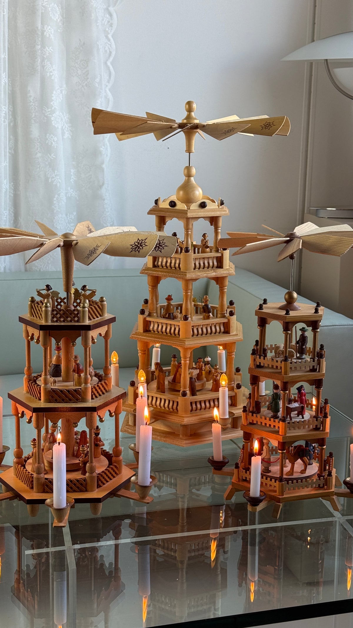 Original Erzgebirge julepyramide – ældre model, 41 cm