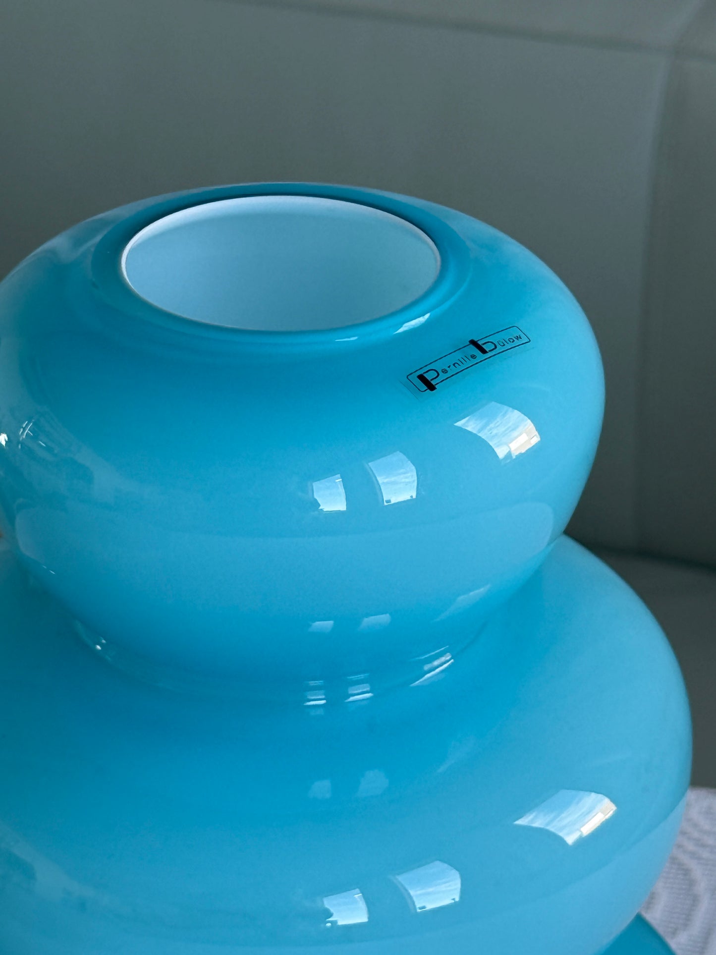 Mundblæst vase, tyrkis - Pernille Bülow