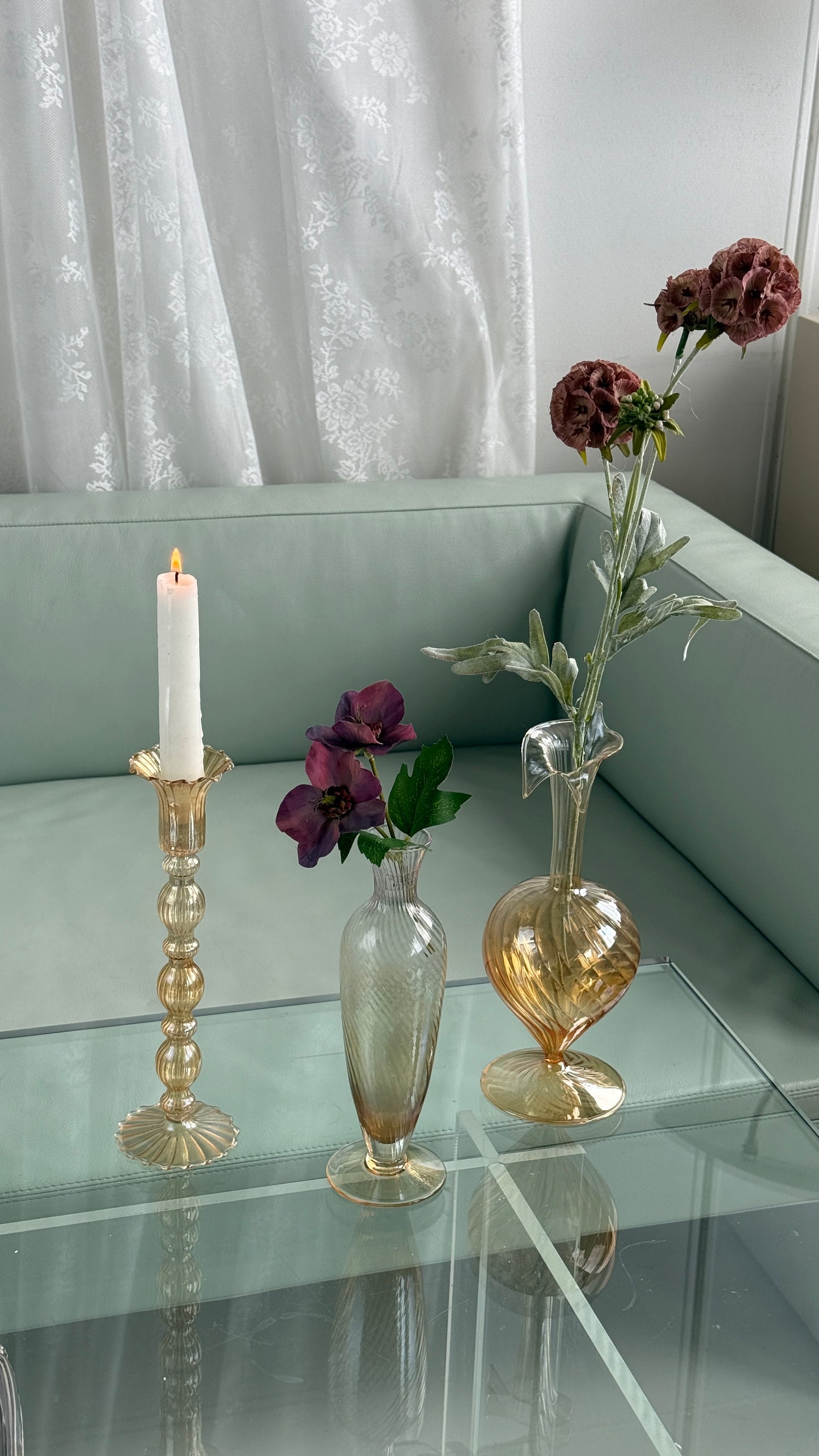Italienske glasvaser & lysestager