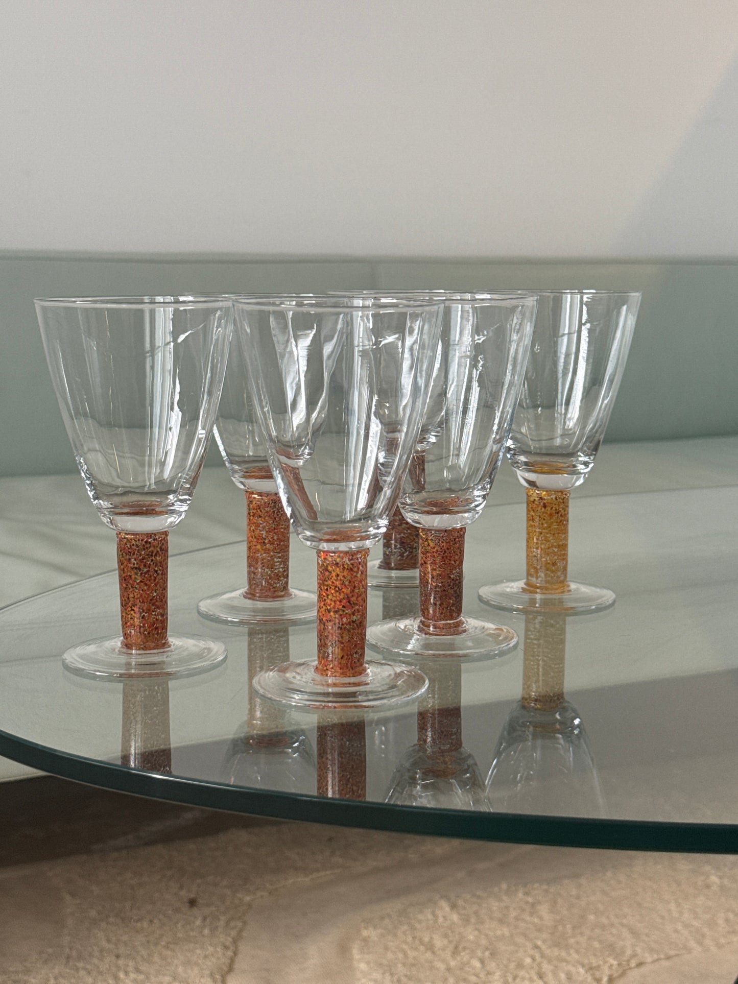 Mundblæst Tivoli vinglas, 6 stk.