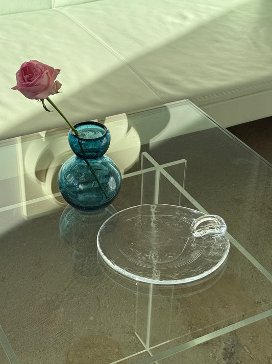 Glasplatte med håndtag