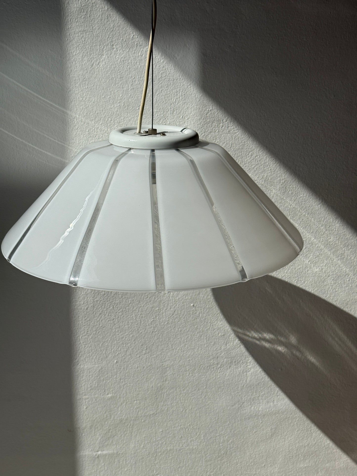 Italiensk pendel lampe, hvid