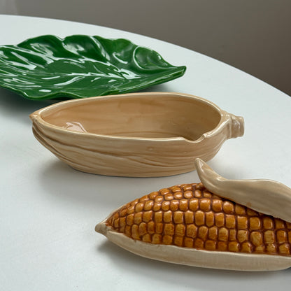 Majskrukke med fad, vintage keramik