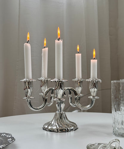 Sølvbelagt kandelaber
