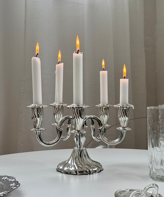 Sølvbelagt kandelaber