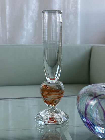 Mundblæst solifleur/vase i kunstglas