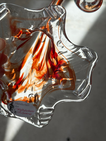 Mundblæst glasblomst, tysk glaskunst