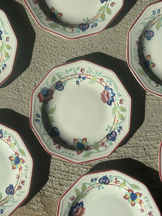 Engelske desserttallerkner, 7 stk.