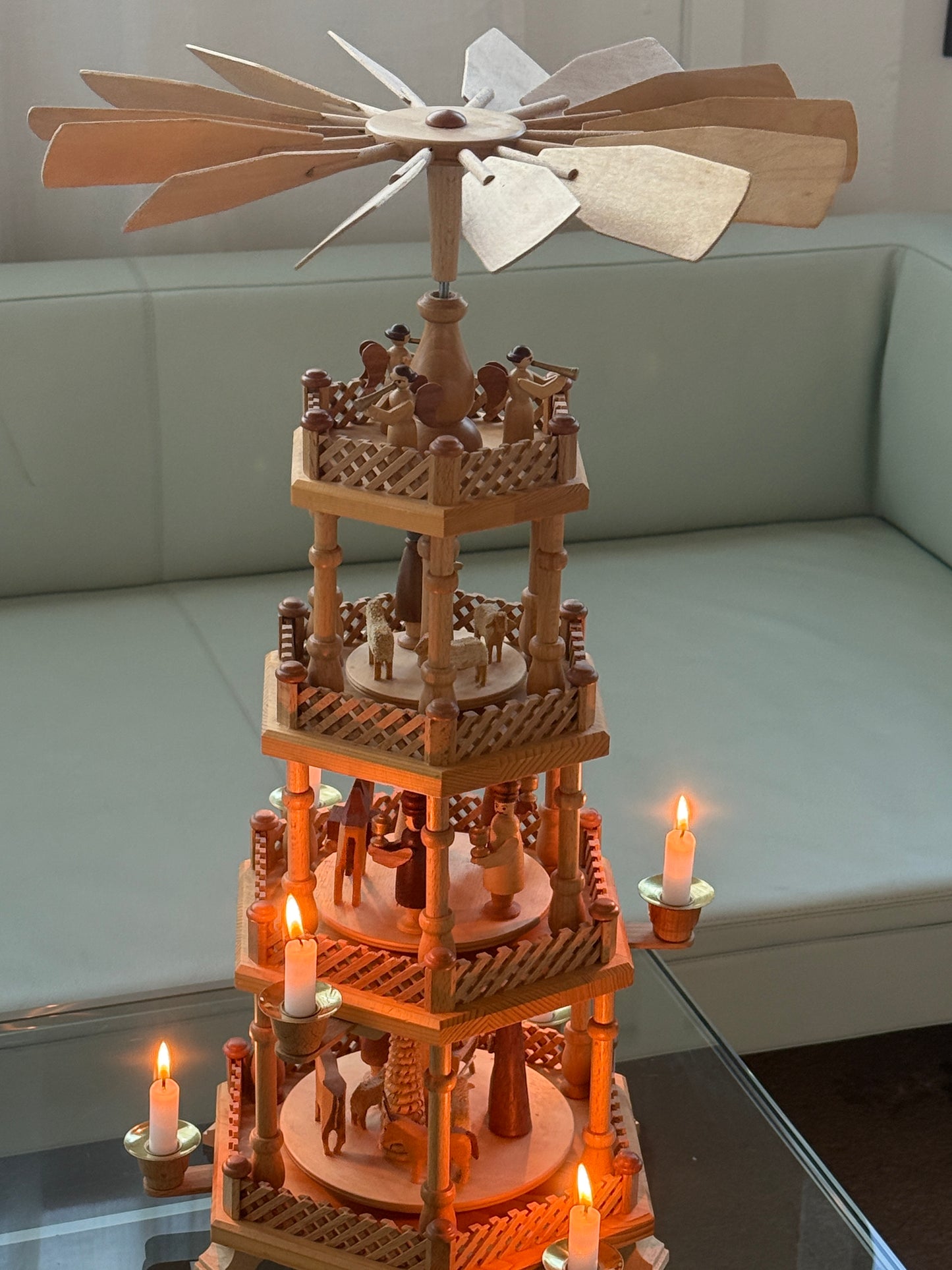 Erzgebirge julepyramide - original m. 4 etager