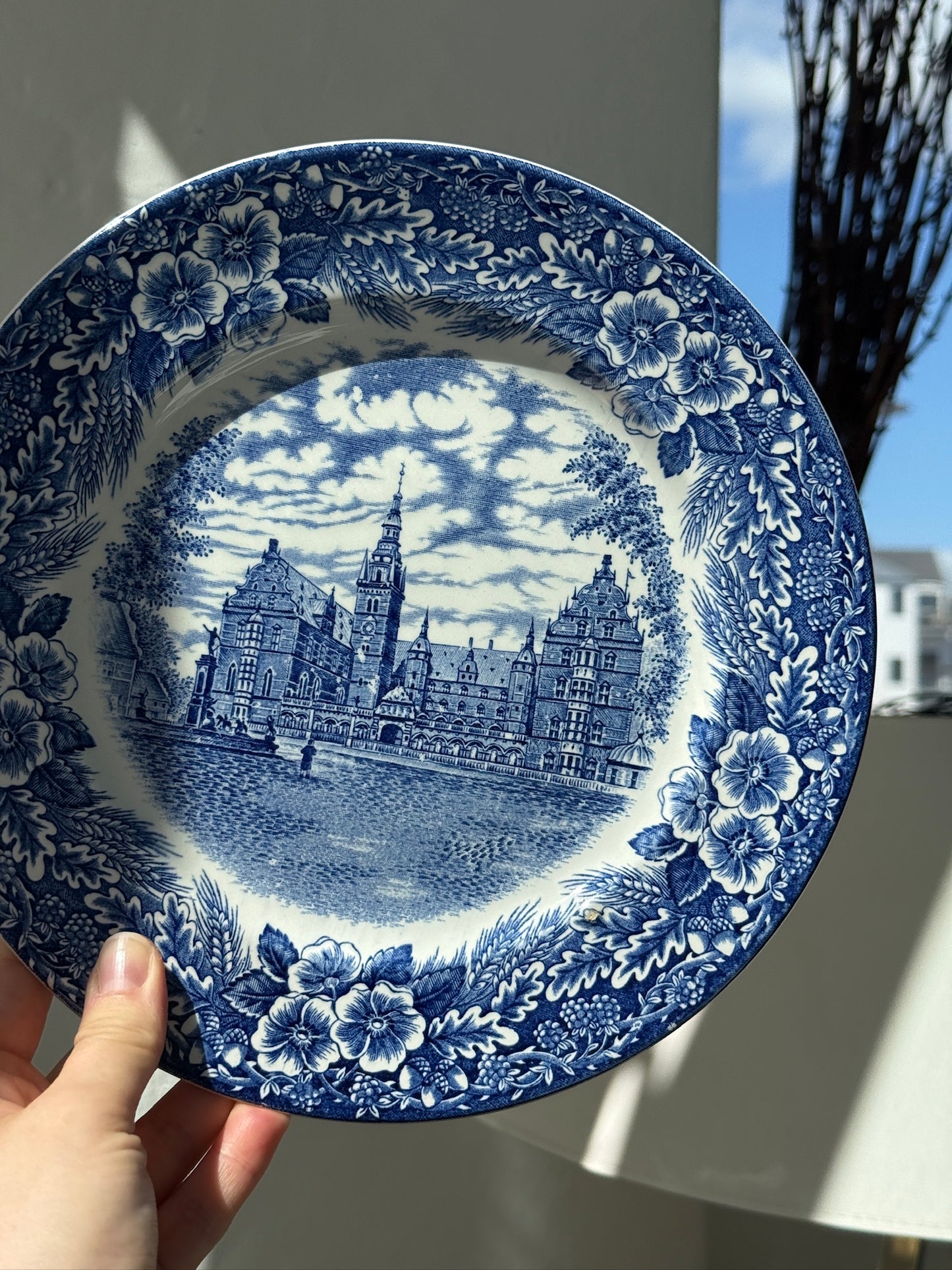 Engelske, blå tallerkner