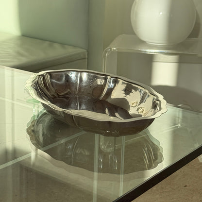 Serveringsskål med bølget kant, rustfrit stål