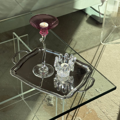 Serveringsfad med håndtag, metal