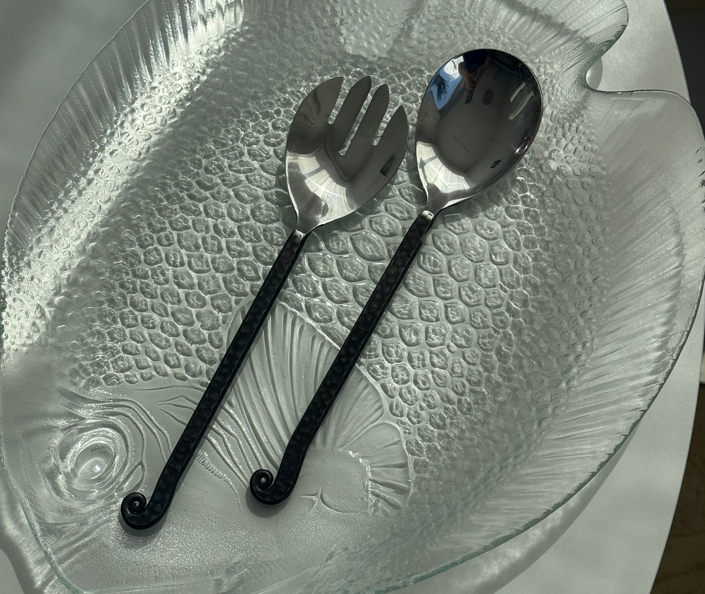 Smedet salatbestik, 2 dele