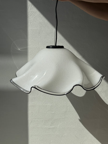 Stor Murano vintage pendel med bølget kant