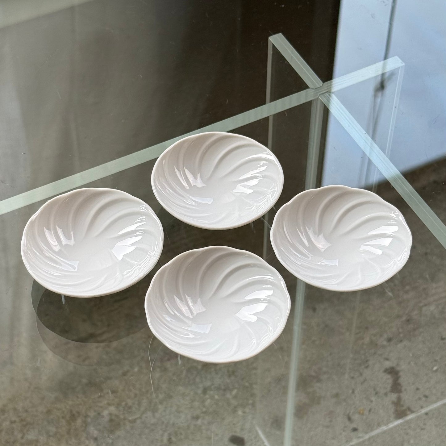 Små porcelænsassietter fra Pillivuyt, 4 stk.