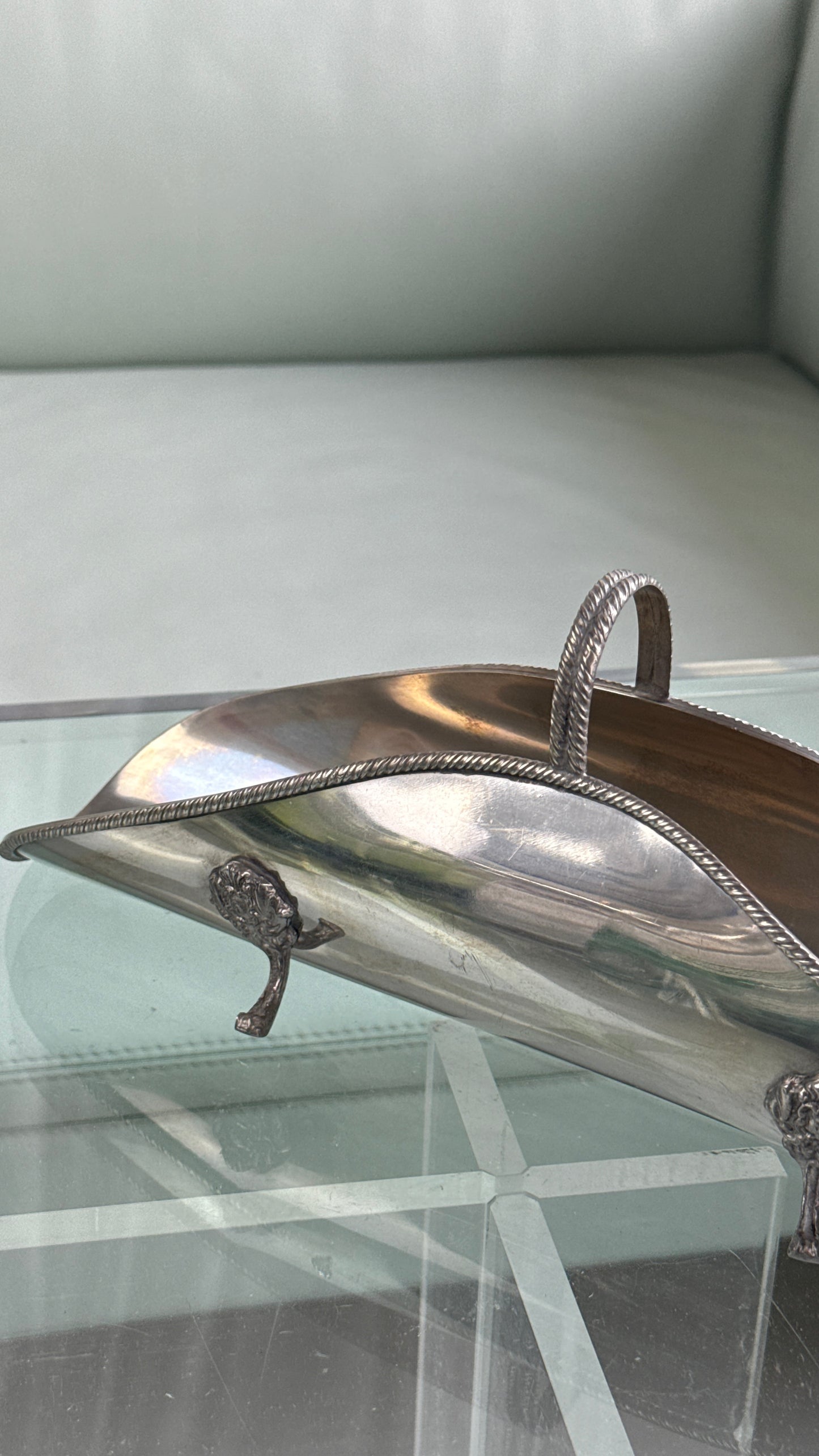 Vintage grissiniholder / brødholder i italiensk tin (Peltro 95)