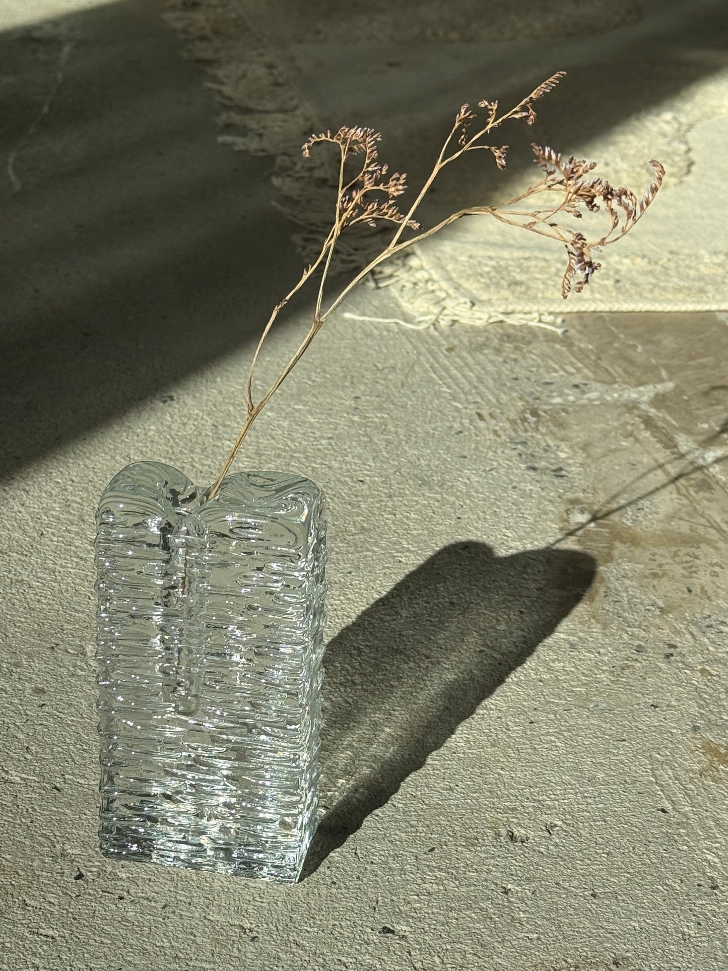 Solifleur vase, struktureret glas