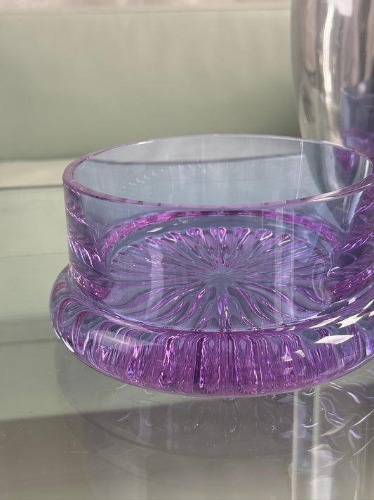 Alexandrite Glass Skål – lilla kunstglas fra 1970'erne