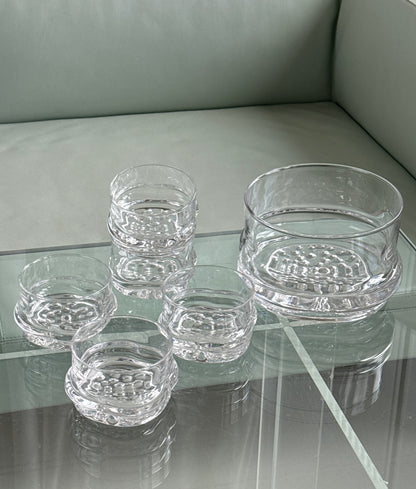 Chunky glasskåle – sæt med 6 stk.