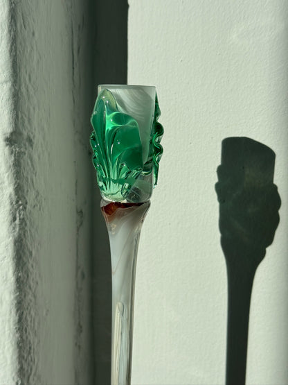 Mundblæst lysestage