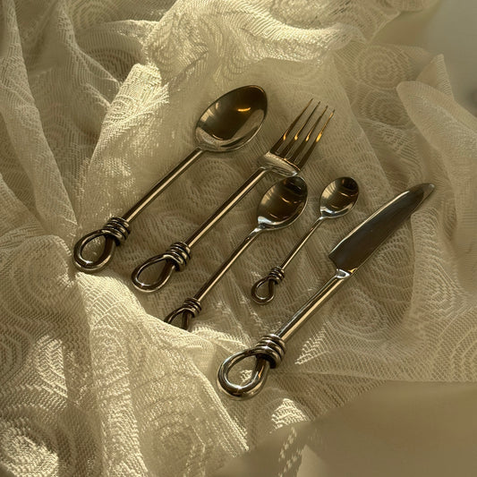 Bestiksæt i rustfrit stål, sæt á 5 dele