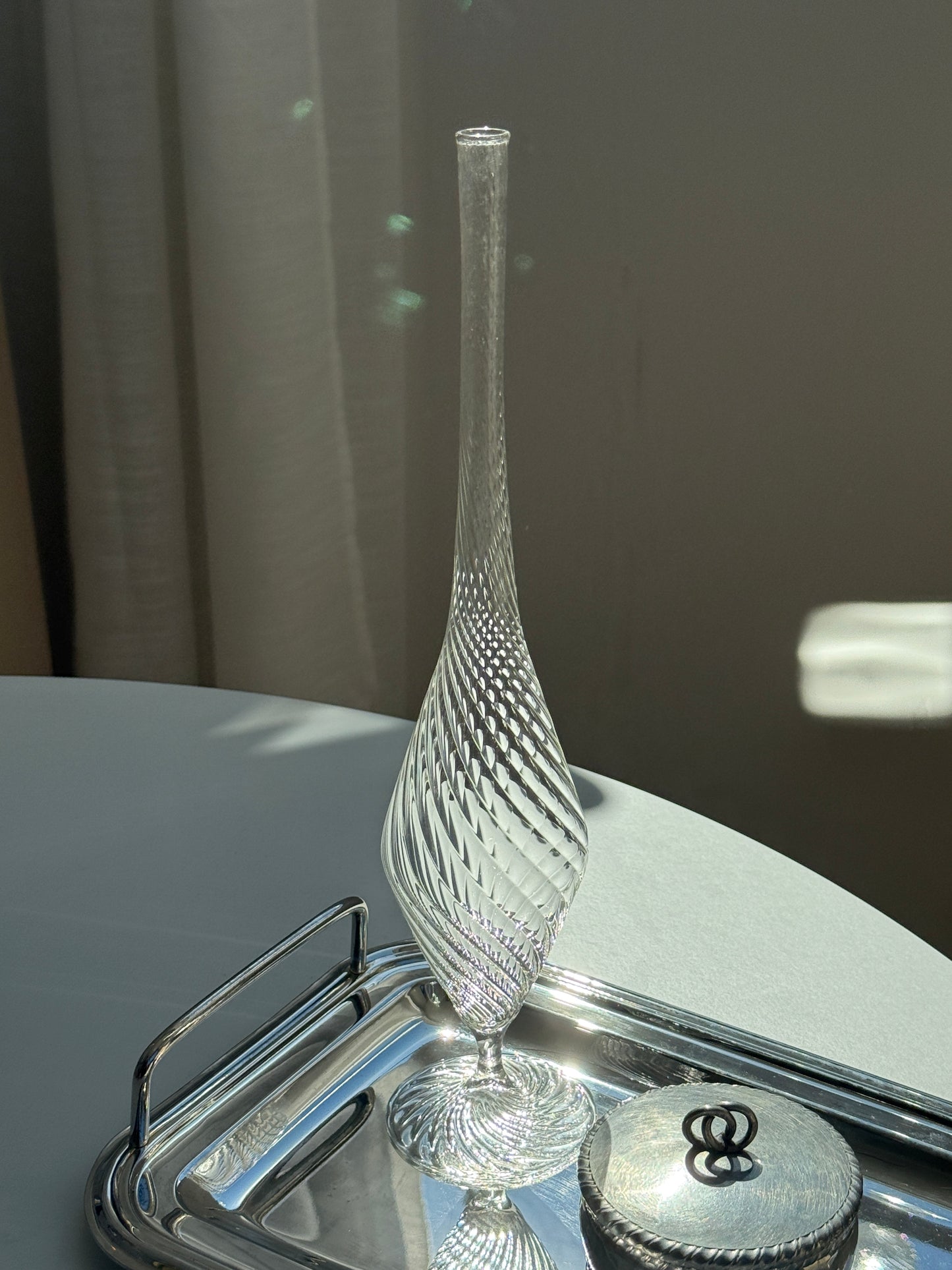 Swirly glasvase til stilk