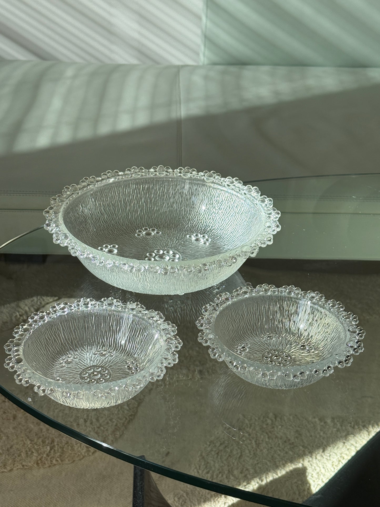 Masserini Barocco glasskåle, Italiensk vintage