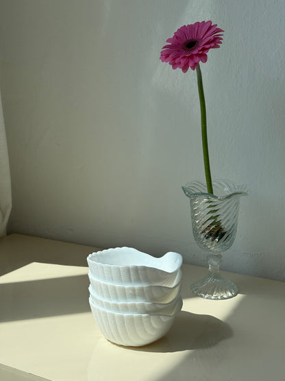 Muslingeformet skåle, 5 stk.