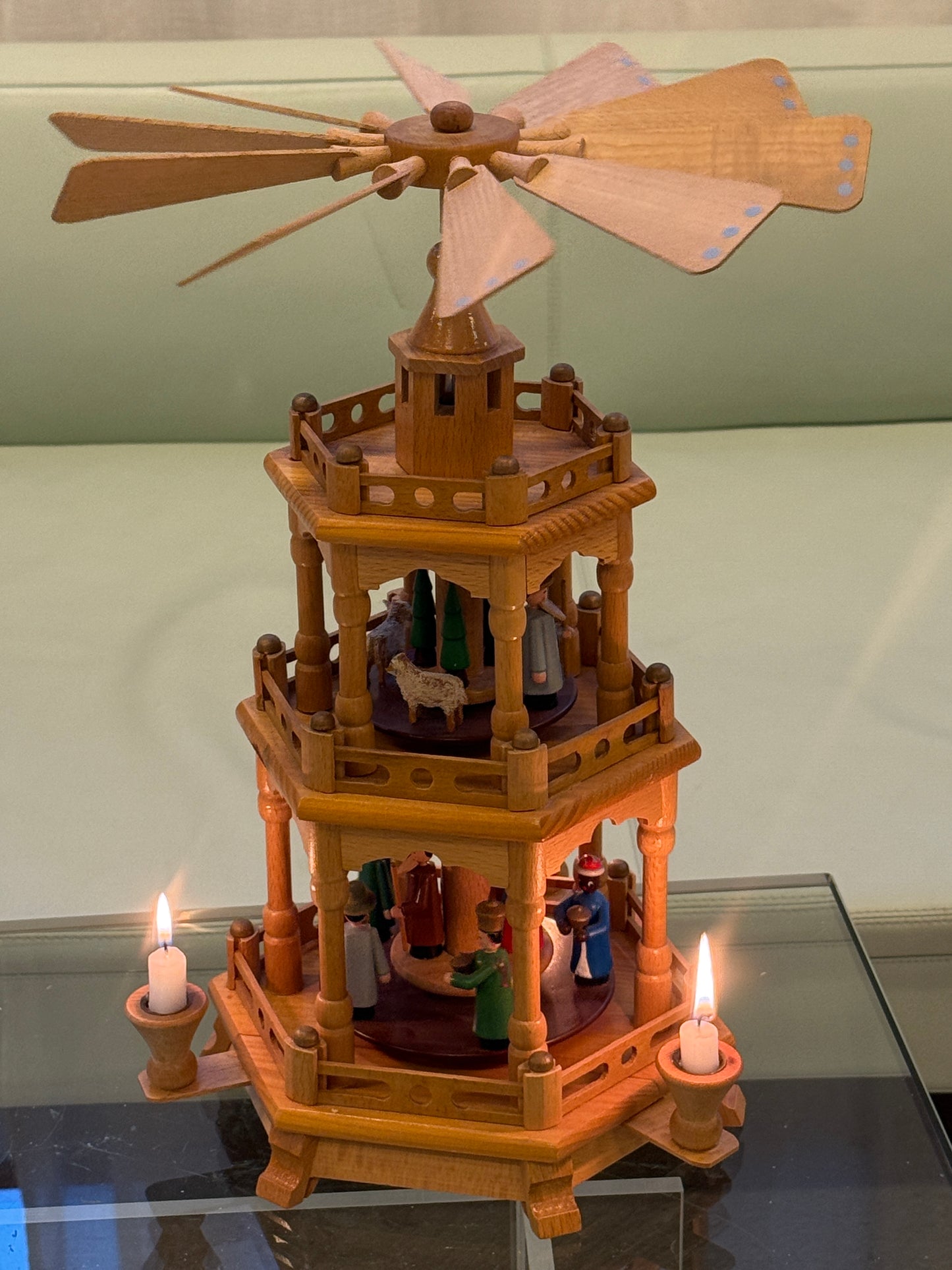 Erzgebirge julepyramide, 3 etager