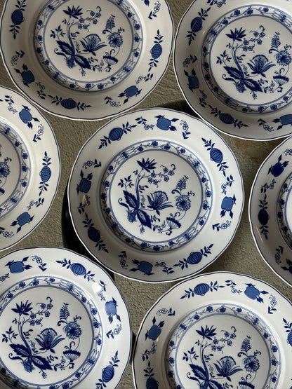 Blue onion, vintage tallerkner