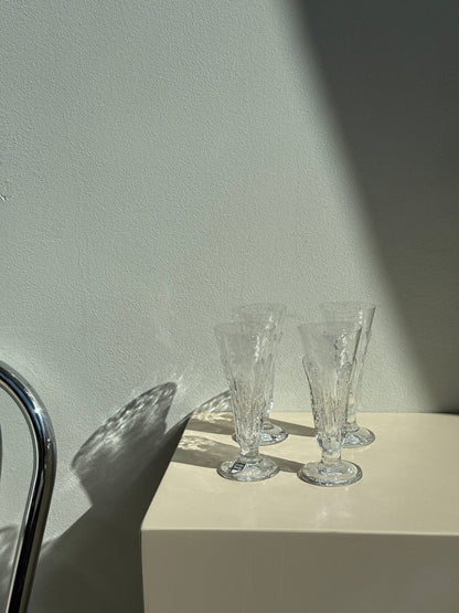 Orrefors snapseglas, "Eden" af Lars Hellsten, 4 stk