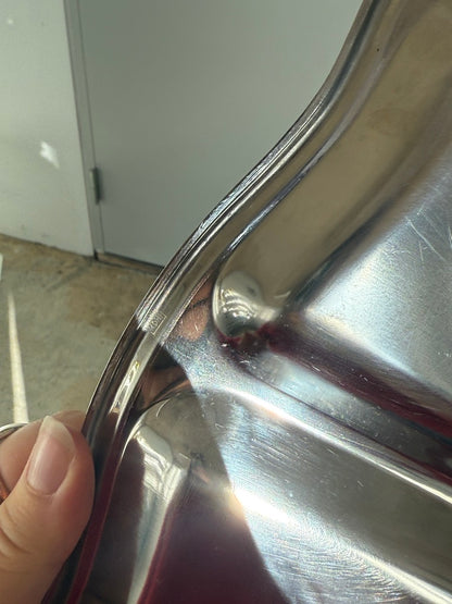 Serveringsfad med 4 rum, rustfrit stål