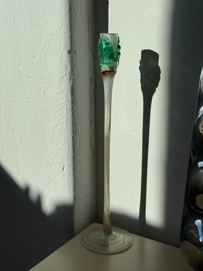 Mundblæst lysestage