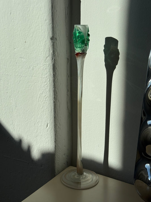 Mundblæst lysestage