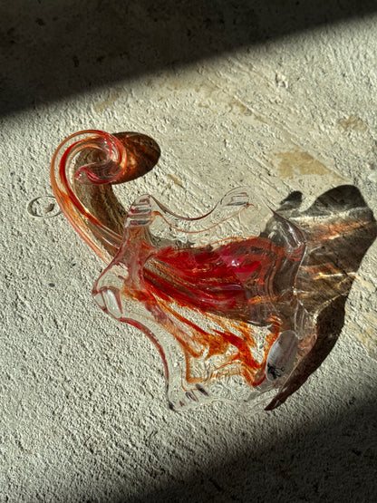 Mundblæst glasblomst, tysk glaskunst