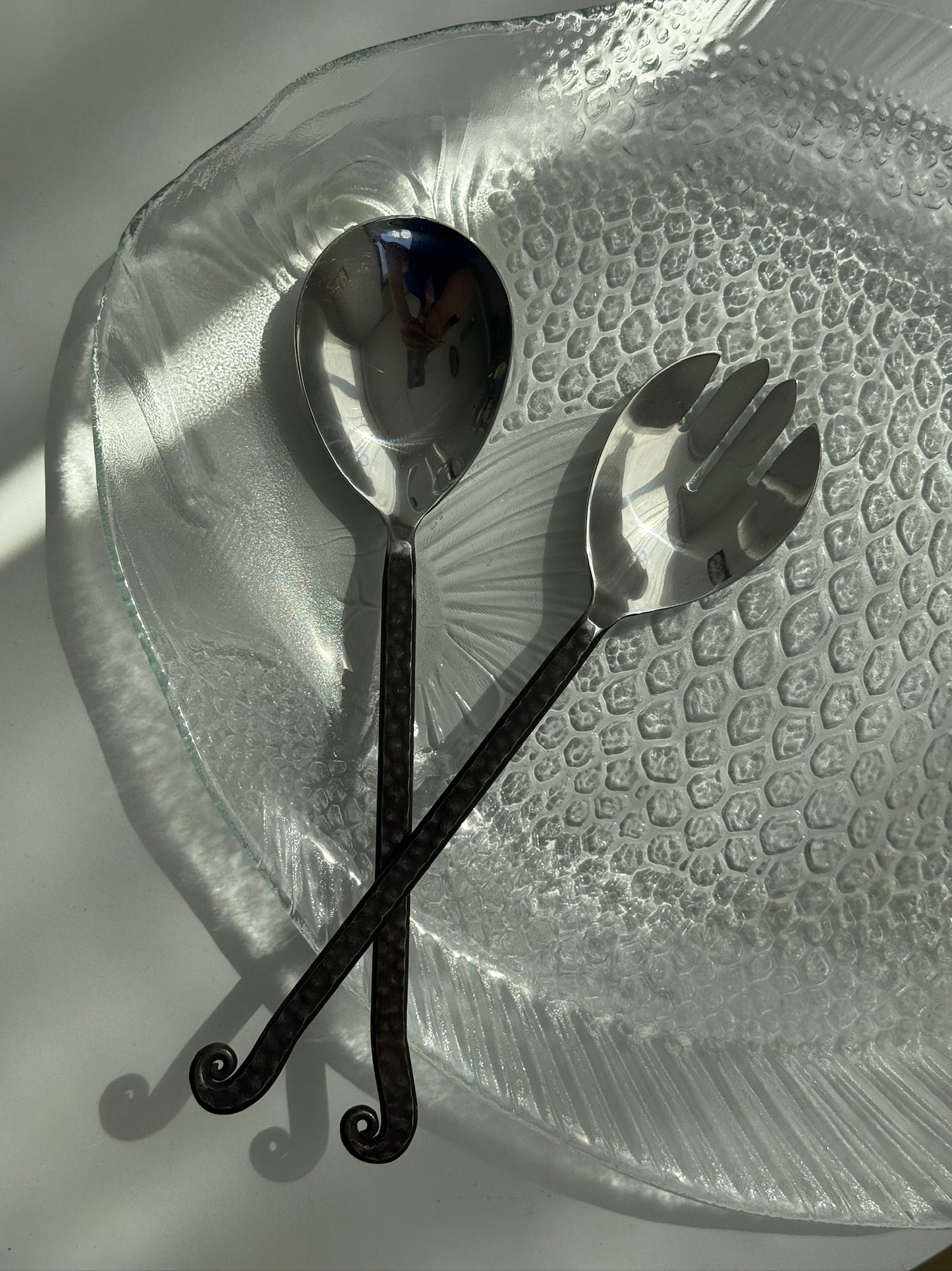 Smedet salatbestik, 2 dele