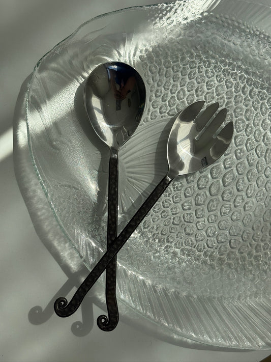 Smedet salatbestik, 2 dele