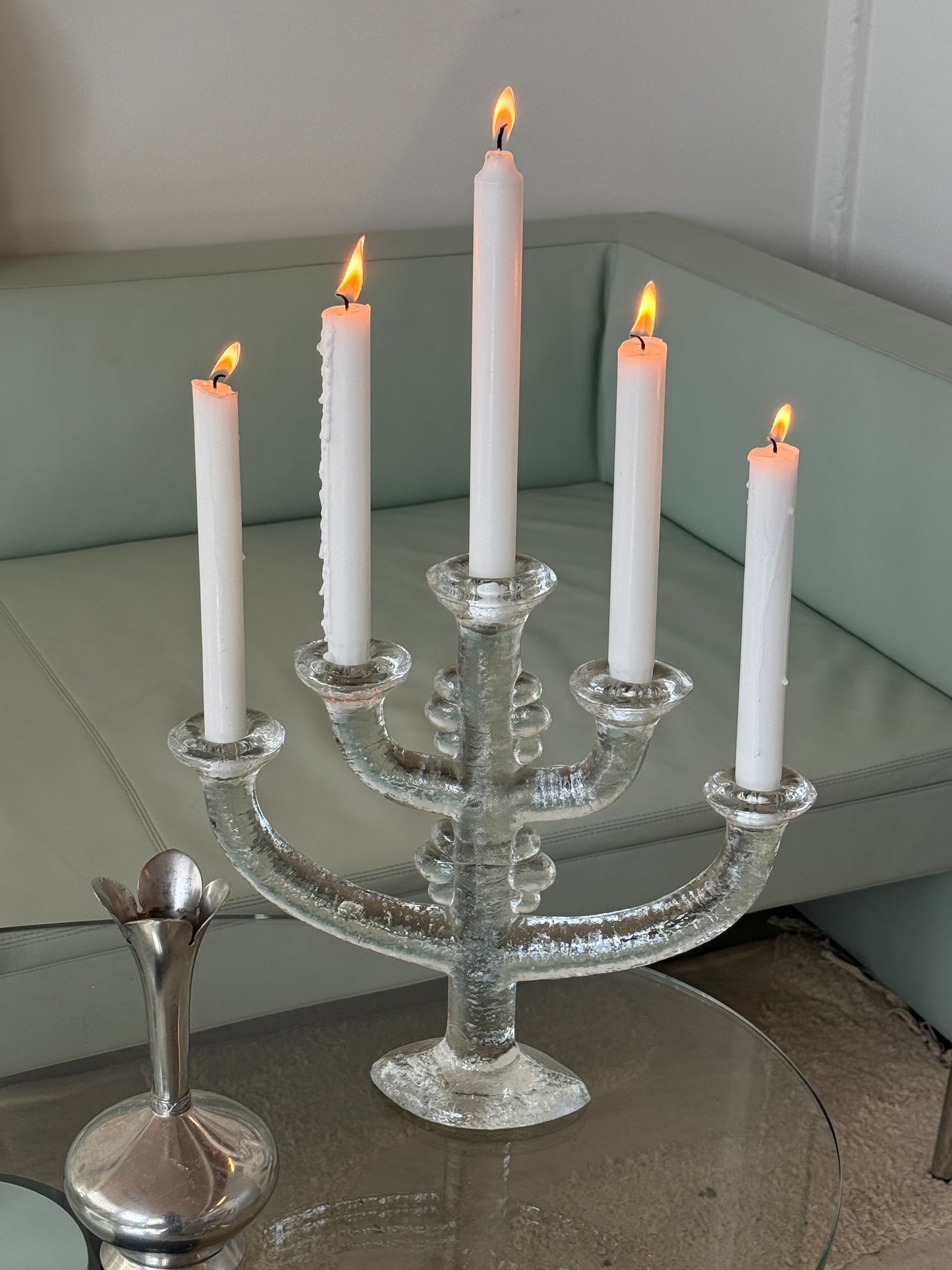Pukeberg kandelaber, glas