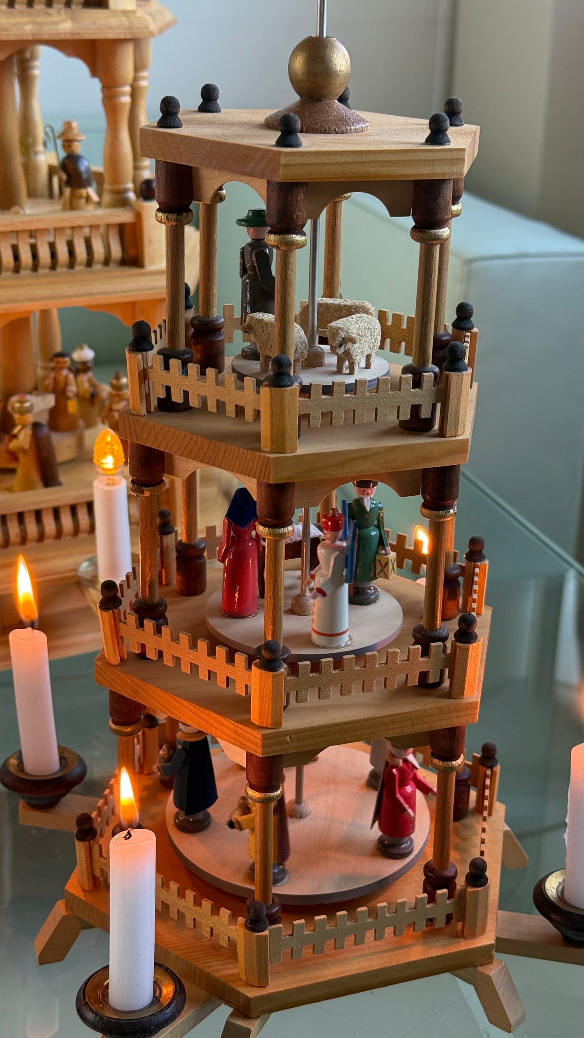 Original Erzgebirge julepyramide – ældre model, 41 cm
