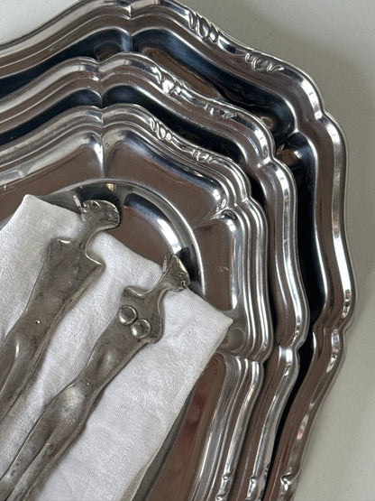 Ovale serveringsfade, rustfrit stål