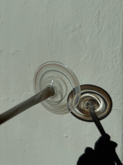 Mundblæst lysestage